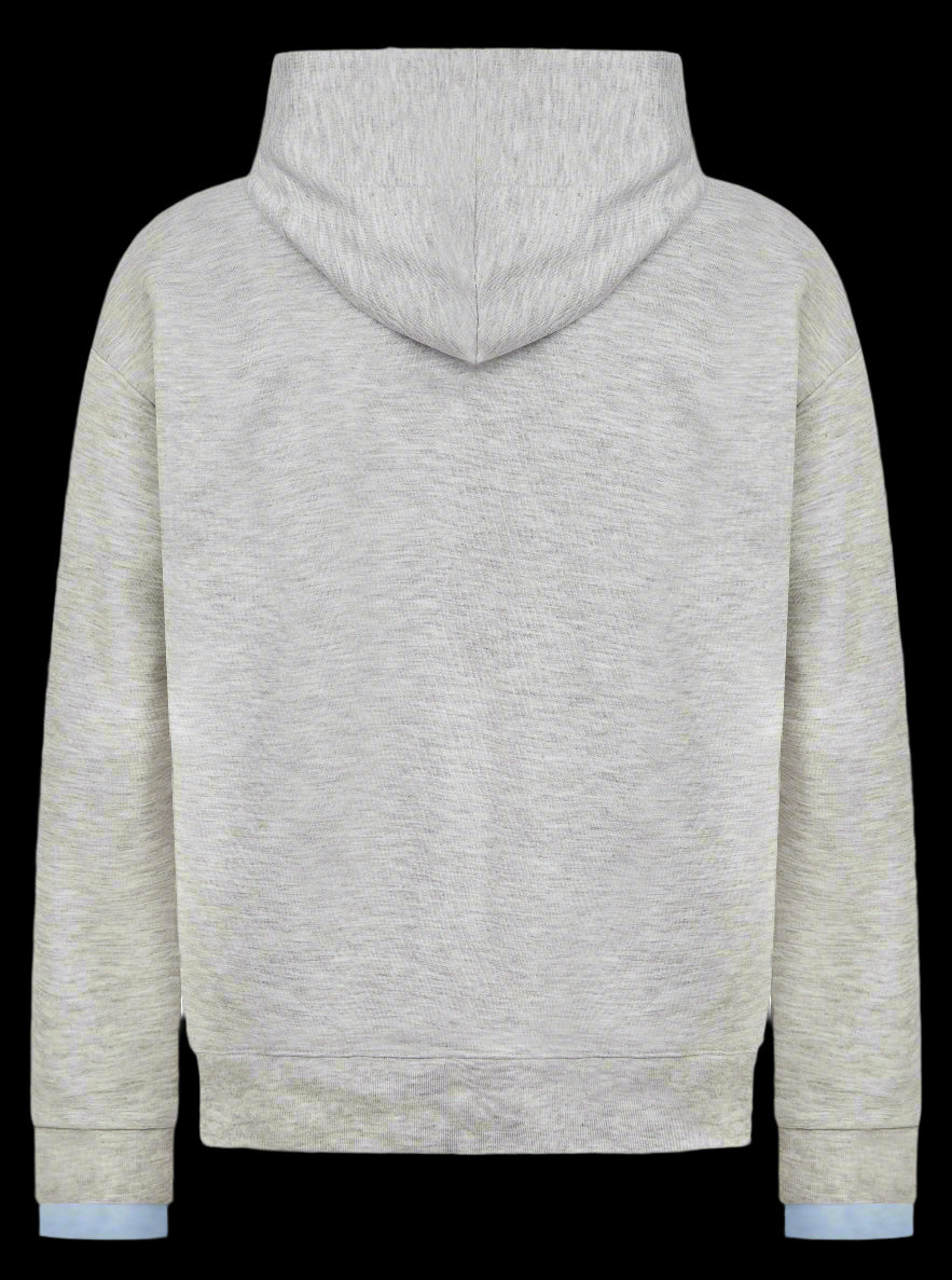 London hoodie, collared hoodie, blue colour, back with cuffs